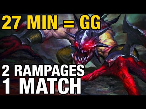 2 RAMPAGES 1 MATCH - Garter Plays Lifestealer - Dota 2