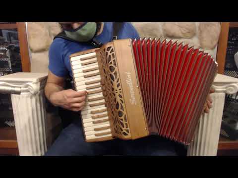 SERESOLO3496CW - Cherry Serenellini Solo Piano Accordion LMM 34 96 $5999