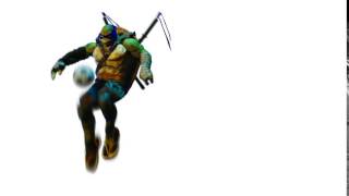 Ninja Turtles 2 :  Leonardo joue au football