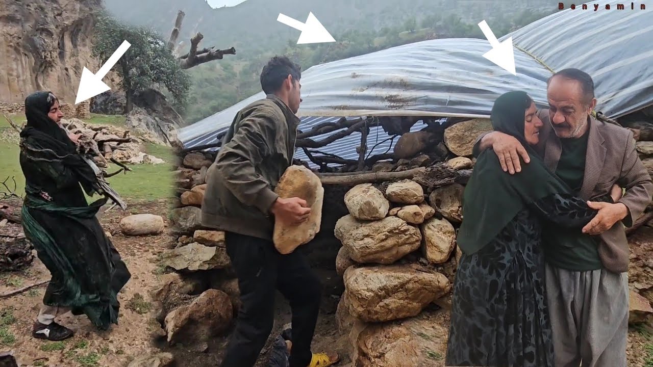 Storm & Heavy Rain Hit Nomadic Family 🌧️⛈️ Survival Life