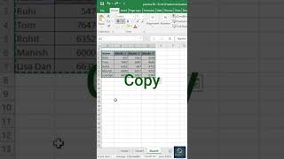 Transpose करे/Vertical to Horizontal and Horizontal to Vertical in Excel || #Shorts