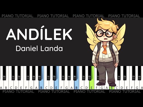 Daniel Landa - Andílek (piano tutorial | jak hrát)