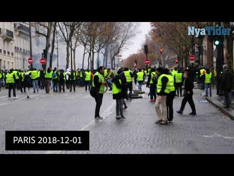 Gula västarna demonstrerar i Paris