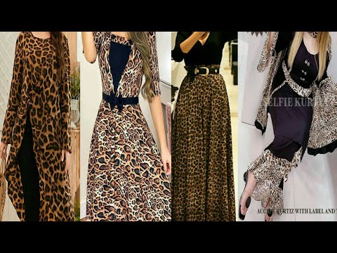 tiger print dress\\kurti/suit design| cheetah print maxi\\skirtleopard print dress designs