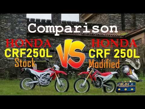 Comparison CRF 250l (Stock) VS CRF 250L (Modified with EJK, FMF Powercore 4, Filter UNI)