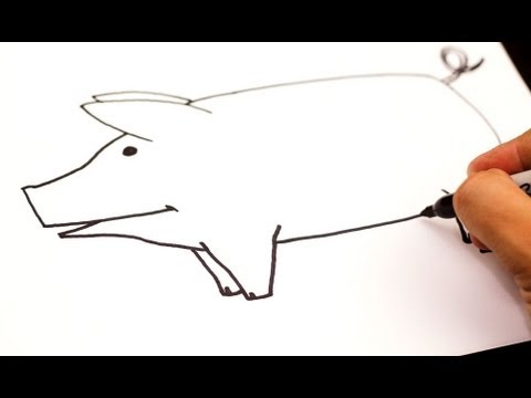 How to draw a pig