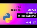 27 File Handling In Python Python Tutorial Series In Tamil Error Makes Clever Academy