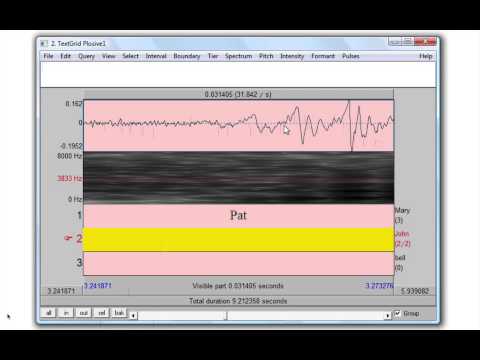 Measuring VOT (Voice Onset Time)