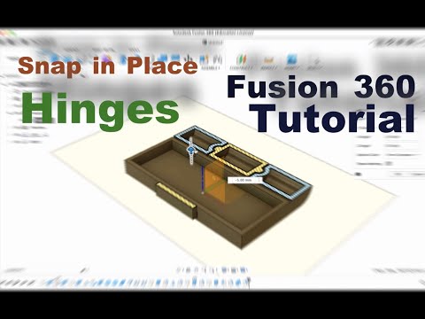 Fusion 360 tutorial Hinge, Lock, Box (Snap in Place)