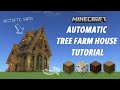 Minecraft Automatic Tree Farm House Tutorial [Aesthetic Farm] [Java Edition] [1440p HD]