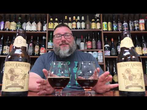 Massive Beer Reviews 1785 Saint Arnold Brewing Bishops Barrel Quadruels 13 Base vs 21 w/ Cherries
