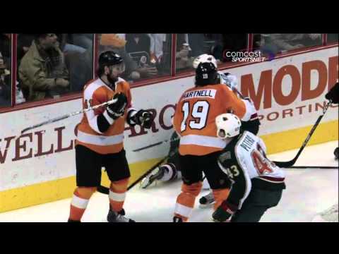 Andrej Meszaros drills Cal Cutterbuck [HD]