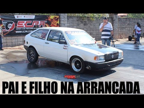 Pai e Filho Juntos na Arrancada - Gol Dt-B - Gol quadrado turbo