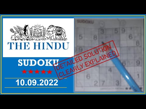 How to Solve 5 Star Hindu  Sudoku Sep 10,  2022 -  Step By Step Solution