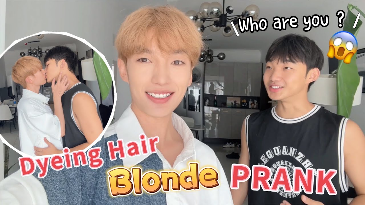 After Dyeing My Hair Golden, My Boyfriend Couldn't Stop Kissing Me... 🥰Cute Gay Couple PRANK