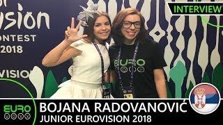 SERBIA: Bojana Radovanović - Svet (World) INTERVIEW | Junior Eurovision 2018