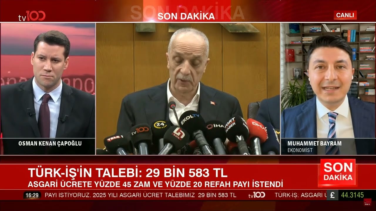 Türk-İş Asgari Ücrete Yüzde 45 Zam ve Yüzde 20 Refah Payı İstedi!