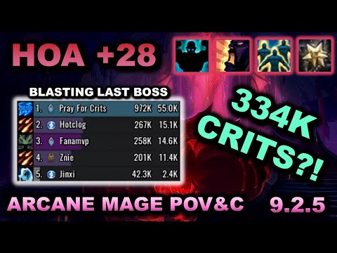 Arcane Mage 9.2.5 POV & Commentary - HOA +28 Fortified - DOING ST ROTATION FOR 30 MINS?!
