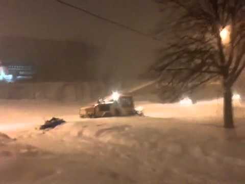 snowplow driver stuck in Dec 7 2010 london snow storm