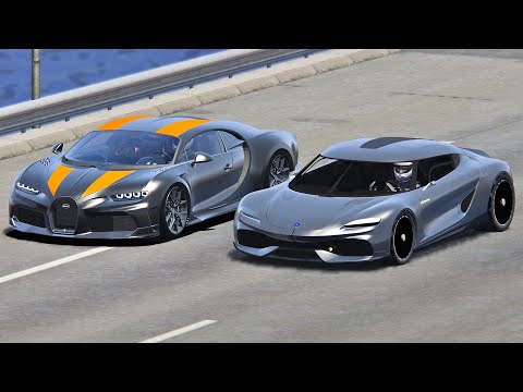 Koenigsegg Gemera vs Bugatti Chiron Super Sport 300+ at Drag Race 20 KM