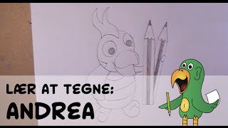 Lær at tegne ANDREA fra "Kaj & Andrea" | HVORDANTEGNERJEG.DK