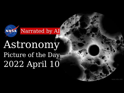 APOD: 2022-04-10 - Shadows at the Moon's South Pole (Narrated by Brian)