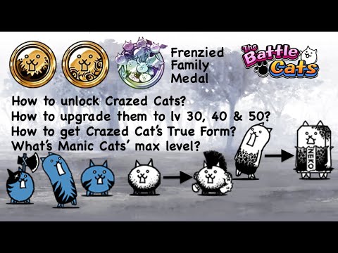 How to unlock Crazed Cats? How to upgrade Manic Cats to level 30, level 40 & level 50?