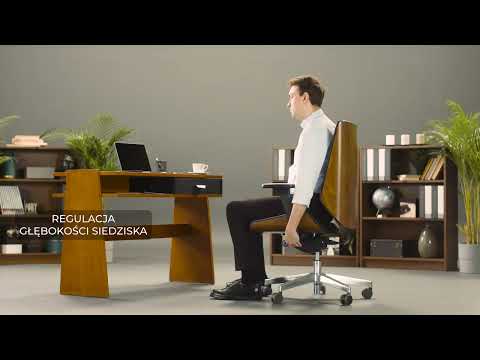 Prezentujemy fotel biurowy Moon Wood White marki Grospol  opis funkcji