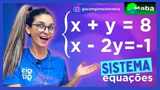 GIS COM GIZ  -   SISTEMA DE EQUAÇÕES  - MÉTODO DA SUBSTITUIÇÃO
