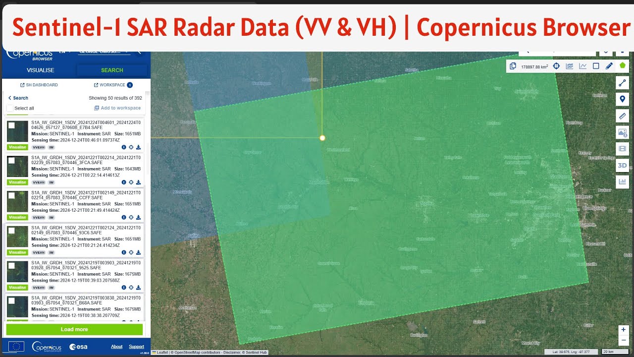How to Download Sentinel-1 SAR Radar Images from Copernicus Data Space Browser