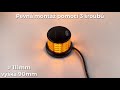 LED maják oranžový 12V / 24V - 64x0,5W LED / ECE R65 R10 / s pevným uchytením (ø111x90mm) - Video Youtube