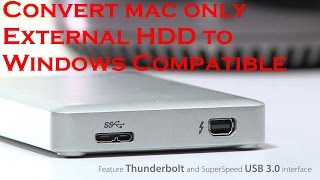 How to convert MAC only External HDD to Windows Compatible? Solution