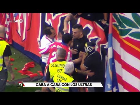 The face-to-face confrontation between Atlético de Madrid players and the ultras