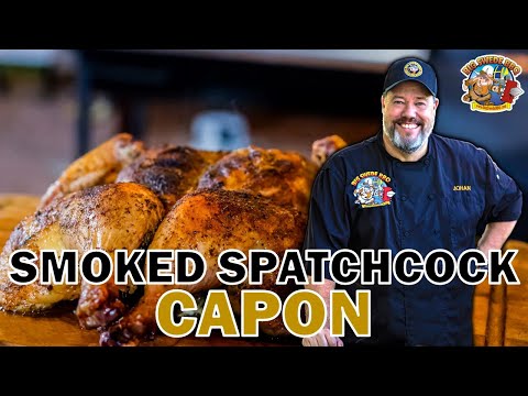 This bird tastes BETTER than both Chicken and Turkey | SMOKED SPATCHCOCK CAPON