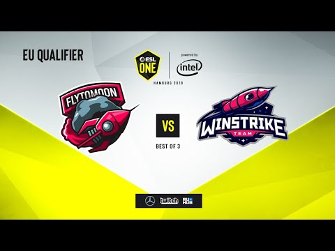 FlyToMoon vs  Winstrike, ESL One Hamburg 2019 QL, bo3, game 1 [Lex & 4ce]
