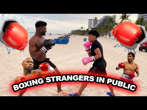 BOXING STRANGERS IN PUBLIC! | I Got Knocked Out...