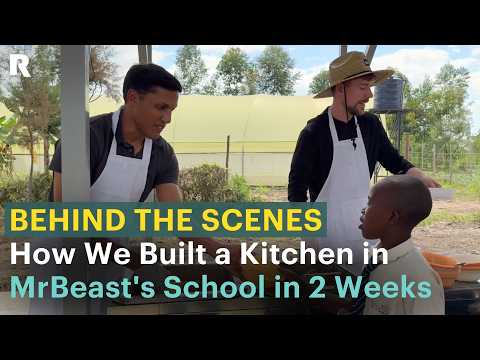 BEHIND THE SCENES - How We Built a Kitchen in MrBeast's School in 2 Weeks