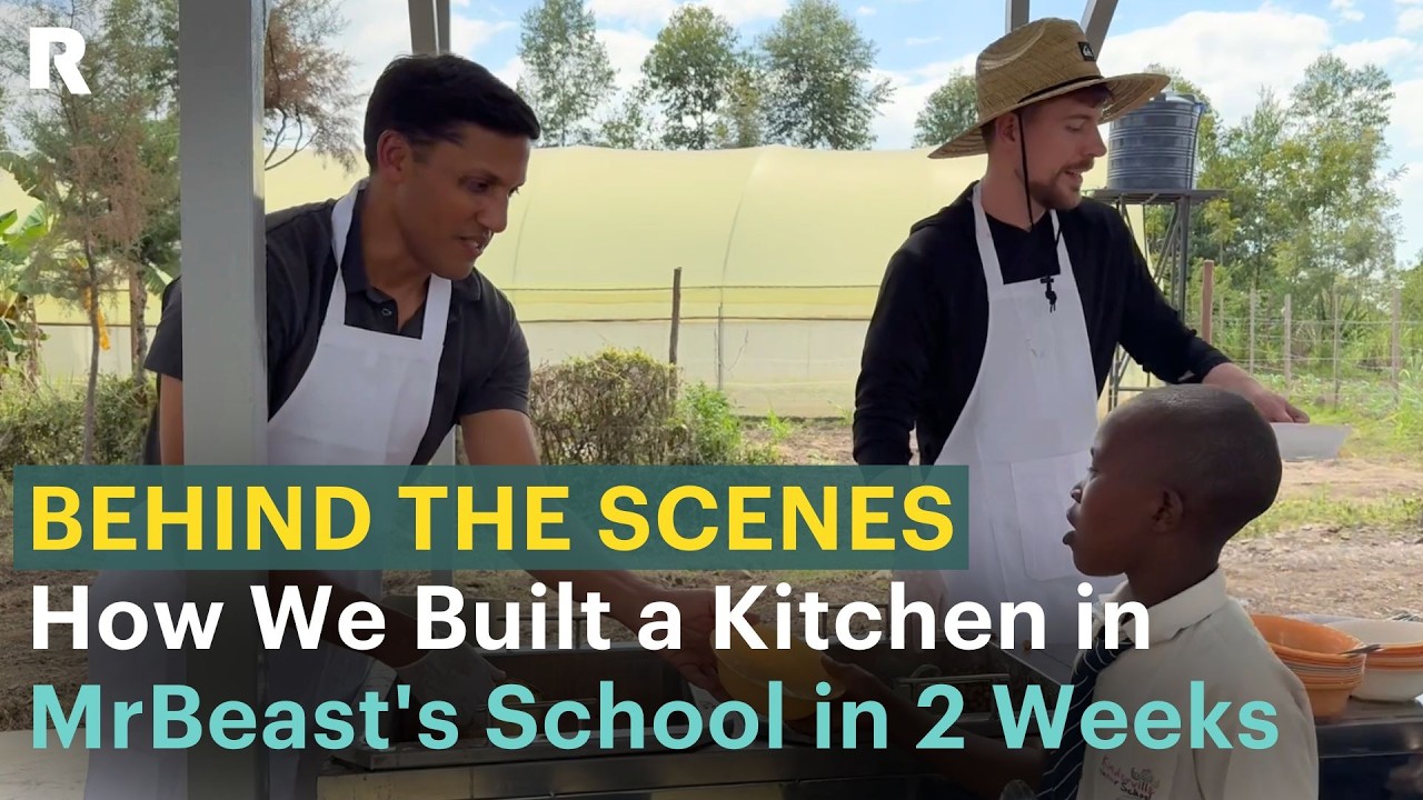 BEHIND THE SCENES - How We Built a Kitchen in MrBeast's School in 2 Weeks