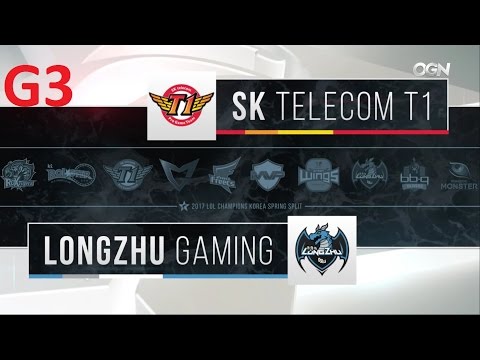 SKT vs LZ Game 3 Highlights - 2017 LCK SPRING SPLIT