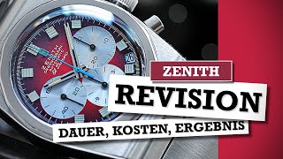 Revision einer Zenith Vintage: Dauer, Kosten, Ergebnis.