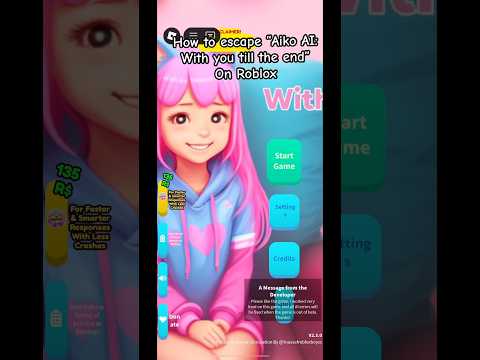 How to escape “Aiko AI: with you till the end” on Roblox 😂 #shorts #ai #roblox #fypシ゚viral