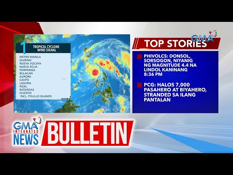 Update sa Bagyong Aghon, base sa 8pm bulletin ng PAGASA GMA Integrated News Bulletin
