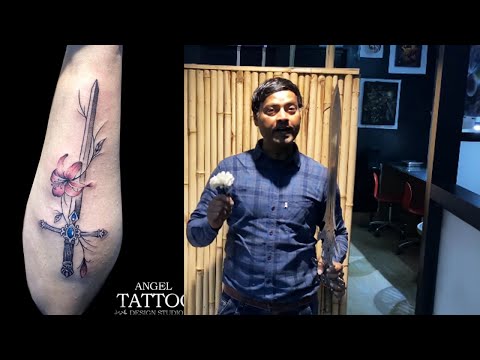 Sword Flower Tattoo | Sword with Flower Tattoo ideas