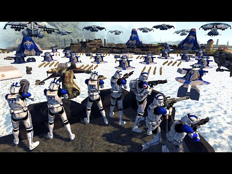 501st Clone Army Fort Walls Defense! - Men of War: Star Wars Mod