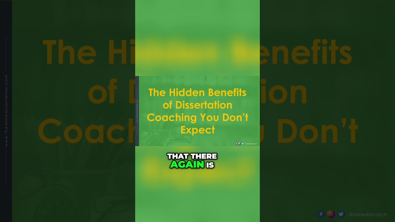 Unlock Your Dissertation Potential: Hidden Benefits of Coaching Revealed! #dissertation #phd
