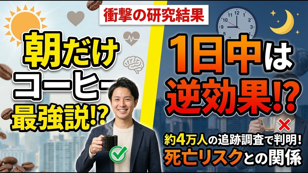 【コーヒーを「1日中」飲むのは逆効果？】約4万人の調査でわかった健康を守る飲み方