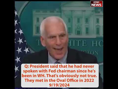 Q: Biden never spoken with Fed chairman? A: not spoken to Powell about interest rates