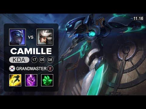 Camille Top vs Shen - KR Grandmaster Patch 11.16