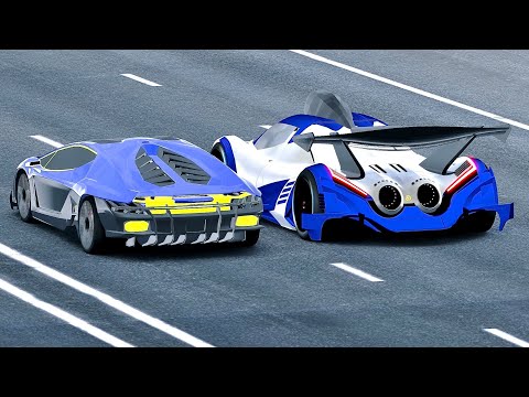 Devel Sixteen GTR vs Lamborghini Scorpion Concept - Drag Race 20 KM