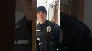 Cops try to force inside for warrant smh